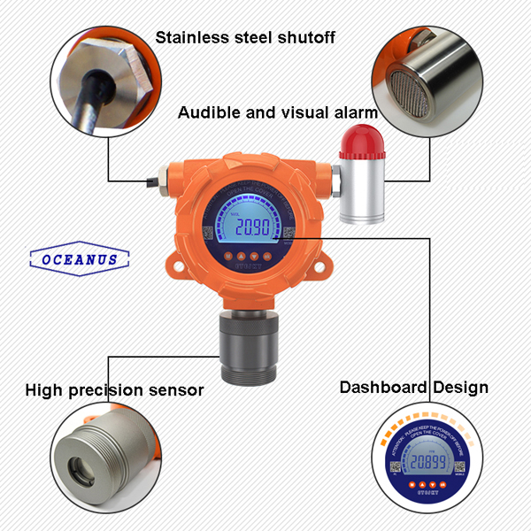 Fixed Ozone O3 gas alarm with 4~20mA singal output